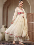 Anarkali.  Vestido.  Algodón.  Premium.