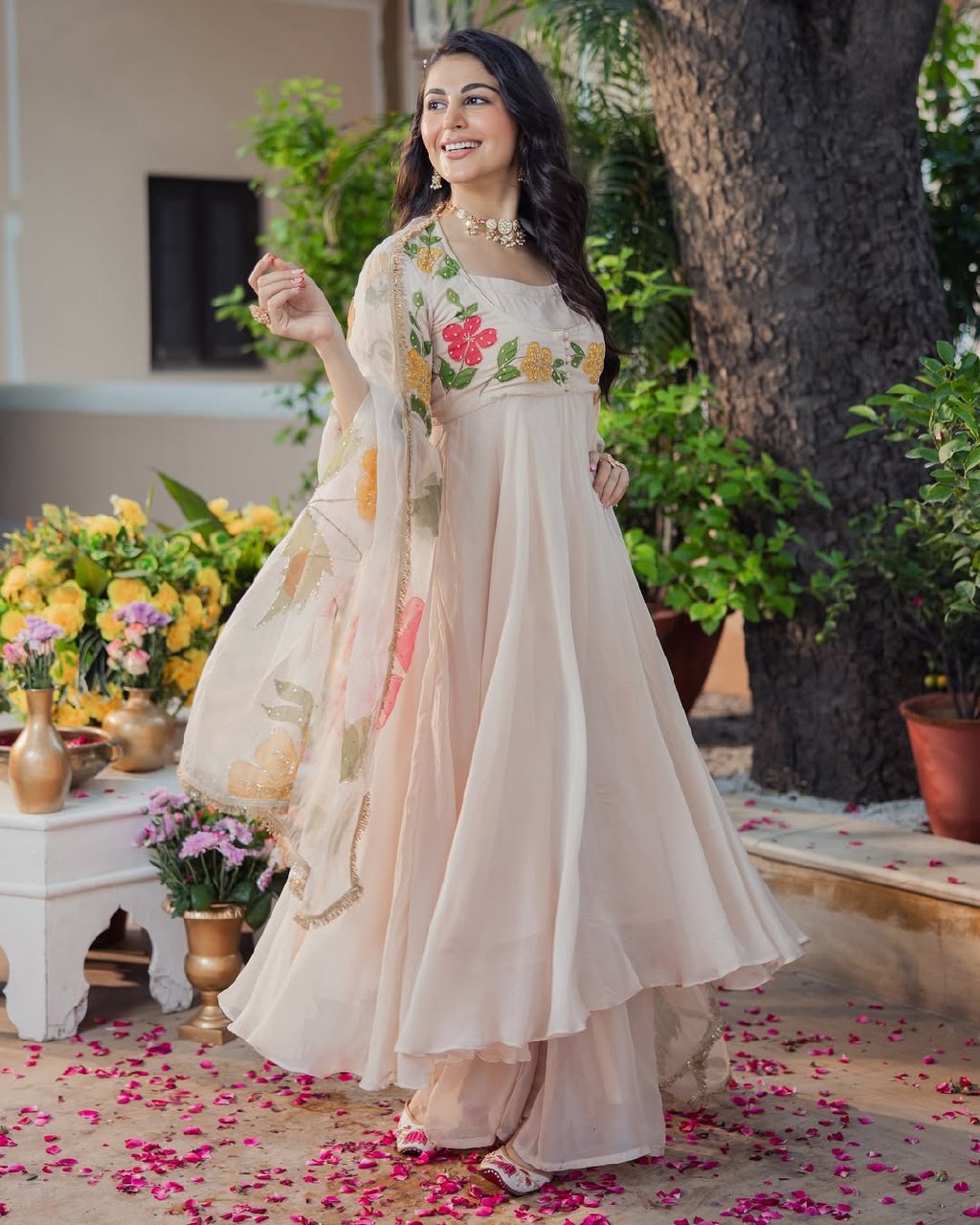 Vestido.  Anarkali.  Premium Calidad.